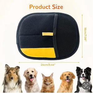 Custom Super Thick <b>Pet</b> Dog Hair Remover Foam Electrostatic Glove <b>Brush</b> Easy Cleaning Portable Long Plush Animal Cat Hair <b>Brush</b> - Product Image 3