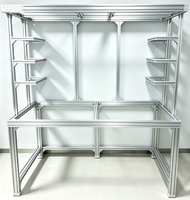 Cadre de table de réparation électronique ESD multi-niveaux DIY, profil en alliage d'aluminium 3060, cadre de table de travail antistatique stable