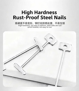 CHEVALIEROUS Aiguilles en acier dur antirouille, plusieurs tailles, pièces <span class=keywords><strong>de</strong></span> rechange pour niveleurs <span class=keywords><strong>de</strong></span> carreaux réutilisables à clip en T - Product Image 5