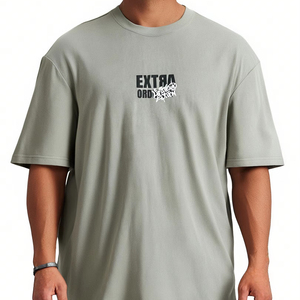 Мужская Повседневная Свободная футболка с коротким рукавом и круглым вырезом, 2025 летняя хлопковая свободная футболка, Мужская футболка - Product Image 1