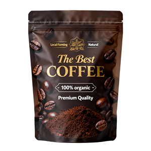 ถุงซิปล็อคแบบตั้งได้สำหรับบรรจุเมล็ดกาแฟ พิมพ์ลายตามสั่ง ขายส่ง พร้อมวาล์วทางเดียวและซิปปิดผนึกได้ โรงงานผลิตโดยตรง รับผลิตแบบ OEM ODM - Product Image 1