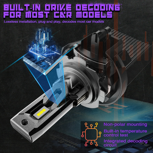 X7SEVEN H4 LED H7 15000LM H8 H11 LED Auto Lampe Phare De Voiture Ampoule HB3 HB4 9005 9006 Mini Taille LED Ampoules 12V LED H7 - Product Image 4