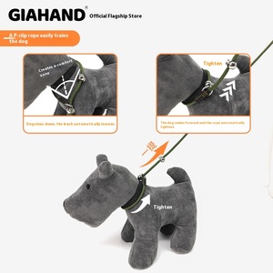 Cuerda de tracción de perro de nailon profesional GIAHAND patrón sólido con cadena P de entrenamiento a prueba de explosiones y cintas para cachorro mascota caminar - Product Image 6