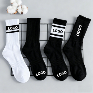 Chaussettes de luxe extensibles pour hommes, personnalisées, antidérapantes, <span class=keywords><strong>avec</strong></span> broderie et sublimation, motif lettres, collection automne, vente en gros, conception ODM - Product Image 1