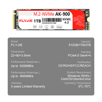 Flyjie High Performance M2 Gen4 3D NAND Flash Pcie 4.0 500GB 512GB 1TB 2TB 4TB Nvme M.2 Ssd untuk PS5
