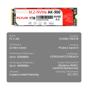 Flyjie高性能M2 gen4 3D NAND闪存pcie 4.0 500gb 512gb 1tb 2tb 4tb nvme m.2固态硬盘，适用于PS5 - Product Image 5