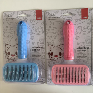 Peine Quita Pelos Automático de un Clic, de Acero Inoxidable y TPR, Autolimpiante, para Desenredar Nudos en Perros y Gatos, para Mascotas Pequeñas - Product Image 2