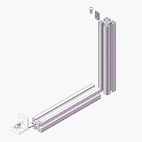 Support d'angle plat d'usinage CNC ROHS 60x60 pour profilé extrudé en aluminium coin et gousset attaches externes #6157