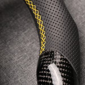 Accessoires de voiture de volant de Sport à fond plat en cuir de Fiber de carbone perforé adaptés pour <span class=keywords><strong>Audi</strong></span> A3 A4 A5 A6 A7 Q3 Q5 Q7 - Product Image 3