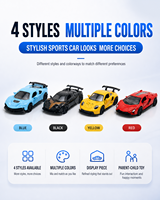 YZMODEL CE CPC Bersertifikat ASTM Skala 1:43 Roda Ramah Lingkungan Pintu Mini Dapat Dibuka Tarik Mundur 911Supercar Mainan Diecast Logam