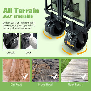 Chariot de plage pliable à grande capacité et robuste, chariot utilitaire pliable, chariot de jardin portable, chariot de camping, chariot de courses OEM - Product Image 6