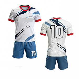 Uniforme <span class=keywords><strong>de</strong></span> Fútbol Personalizado con Logotipo Bordado, <span class=keywords><strong>Camiseta</strong></span> <span class=keywords><strong>de</strong></span> Fútbol Sublimada, Pantalones Cortos <span class=keywords><strong>de</strong></span> Fútbol - Product Image 5