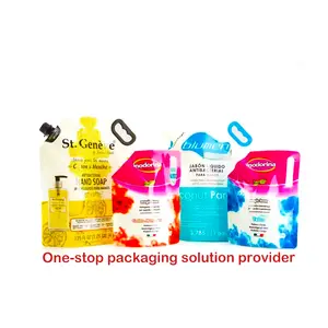 日用化学包装-洗衣液肥皂洗涤剂包装立式喷口袋