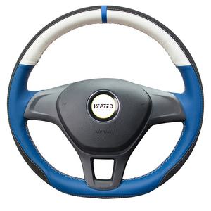 Housse de <span class=keywords><strong>volant</strong></span> pour Volkswagen VW Golf 7 Mk7 Nouvelle <span class=keywords><strong>Polo</strong></span> 2014-2017 Cuir Design Sport - Product Image 2