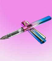 Pluma Estilográfica Correctora Clásica Multicolor Bonvada con Punta de Acero Inoxidable de 0.38mm, Ideal para Estudiantes