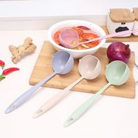Sendok dan Saringan Berlubang 2-in-1 dengan Gagang Panjang untuk Dapur Rumah, Sempurna untuk Hot Pot, Alat Dapur yang Tahan Lama dan Mudah Digunakan