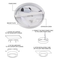 Plafonnier LED rond ultra fin 6w 12w 18w 24w, plafonnier LED à montage en surface pour la maison, plafonnier LED d'intérieur
