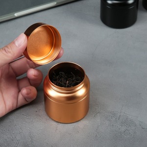 Contenitore da tè in lega di alluminio RTS con collo affusolato piccolo portatile da viaggio Mini contenitore in metallo contenitore da tè in metallo - Product Image 3