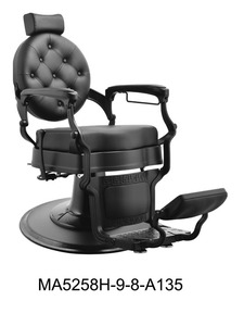 Barber Chair, Heavy Duty Hydraulic Salon Chair, Recline Salon Chair - Black seat and Silvery <b>Frame</b> - Product Image 5
