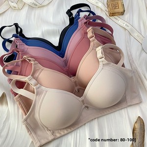 Sujetadores sin costuras al por mayor para mujer, <span class=keywords><strong>tallas</strong></span> <span class=keywords><strong>grandes</strong></span>, push-up, lisos, antideslizantes, finos, cómodos, de punto, para uso diario en verano. - Product Image 3