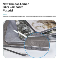 Panneau en placage de fibre de charbon de bambou, panneau mural en marbre brillant, panneau mural décoratif intérieur en PVC pour gymnases, écoles, hôpitaux