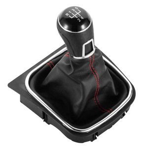 Ensemble pommeau de levier de vitesse 5/<span class=keywords><strong>6</strong></span> vitesses et soufflet en cuir noir pour VW <span class=keywords><strong>Golf</strong></span> 5 <span class=keywords><strong>6</strong></span> Jetta V VI Scirocco <span class=keywords><strong>GTI</strong></span> R32 MK5 MK6 – Amélioration de style <span class=keywords><strong>performance</strong></span> - Product Image 4