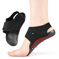 Sol Sepatu Ortopedi Penyangga Lengkung Kaki dengan Perekat Hook and Loop untuk Kaki Tipe XO Valgus, Setengah Sol Penutup Tumit, Cocok untuk Sepatu