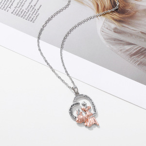 Collana per Mamma da Parte delle Figlie, 'Sempre Mia Madre, Amica per Sempre', Placcata in Argento, Gioiello Regalo per la Festa della Mamma - Product Image 4