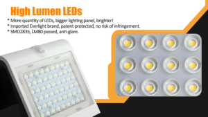 Lampada da Parete LED a Energia Solare IP65 Impermeabile con Sensore di Movimento PIR, Doppia Luce <span class=keywords><strong>per</strong></span> <span class=keywords><strong>Illuminazione</strong></span> Esterna Commerciale e Decorativa - Product Image 2