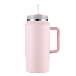 Thermos isotherme <span class=keywords><strong>de</strong></span> sport <span class=keywords><strong>de</strong></span> <span class=keywords><strong>camping</strong></span> à grande capacité en acier inoxydable personnalisé <span class=keywords><strong>de</strong></span> 64 oz avec paille et poignée - Product Image 4