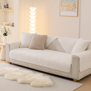 <b>Sofa</b> Cushions Solid Color 90-140cm Anti Slip <b>Sofa</b> <b>Cover</b> <b>For</b> All Seasons Thickened Seat Cushion White Khaki Light Gray Dark Gray - Product Image 2