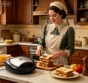 <span class=keywords><strong>Sandwichera</strong></span> Antiadherente de 750W con Placas Triangulares, Carcasa Fría al Tacto, Indicadores de Encendido, Almacenamiento Compacto para un Desayuno Rápido - Product Image 4