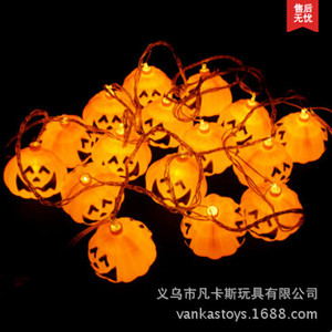ไฟประดับฟักทองฮาโลวีน 16 ดวง LED สีส้ม พลาสติก โคมไฟตกแต่งสำหรับจัดงานปาร์ตี้ - Product Image 2