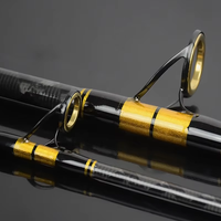 Dreiteilige tragbare Angelrute, ultrahart, 2,1 m Länge, kompatibel mit Tiefsee-Jigging, Salzwasser, Großfischangeln, Karpfen, Barsch