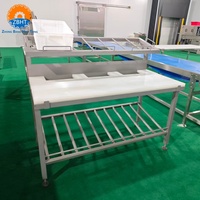 Table de désossage à trois niveaux en acier inoxydable de qualité alimentaire, machine à découper la viande pour l'abattage de porcs, bovins et ovins, et la transformation de la viande en abattoir