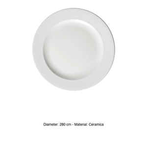 Profile Flat <b>Plate</b> Ø 28 cm White <b>Ceramic</b> Churchill Whvp58 - Product Image 3