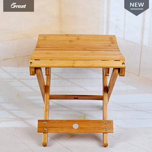 <strong>Folding</strong> Bamboo Step <strong>Stool</strong> for <strong>Shower</strong>, Leg Shaving and Foot Rest.Fully Assembled Wooden Bamboo Spa Bath Seat. - Product Image 2