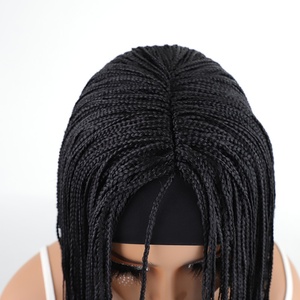 วิกผมสังเคราะห์สไตล์ยุโรปอเมริกันสำหรับผู้หญิง ผ้าคาดศีรษะแบบไหมน้ำแข็ง ทรงผมบ๊อบถักแบบแอฟริกัน ผลิตด้วยเครื่องจักร น้ำหนัก 300 กรัม เปลี่ยนทรงผมได้ - Product Image 4