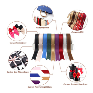 Mafolen <span class=keywords><strong>Factory</strong></span> Eco-friendly 6-100mm personalizzato nero in rilievo stampato nastro in Grosgrain Logo 3D morbido per confezione regalo - Product Image 6