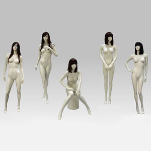 Mannequins féminins en <span class=keywords><strong>position</strong></span> assise, debout, tête chauve, avec cheveux humains, avec visage maquillé - Product Image 1