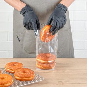 Restaurantware Clear Plastic Gusset <b>Bag</b> 4x4x9 Flat Bottom Heat Sealable Food Storage <b>Bags</b> 100 Count - Product Image 5