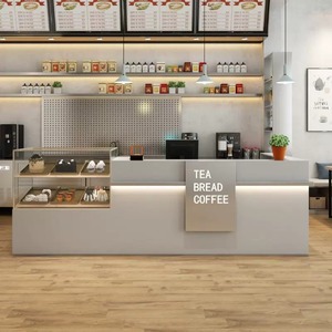 Postazione Cassa Personalizzabile Stile Moderno Minimal per Ristorante Bar Sala da Tè Pasticceria <span class=keywords><strong>Angolo</strong></span> <span class=keywords><strong>Caffè</strong></span> con Illuminazione a LED - Product Image 1