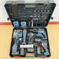 Kit combiné d'outils électriques sans fil 5 en 1 2V Lithium-Ion sans balais Clé à chocs à angle Perceuse à percussion Scie circulaire OEM personnalisable