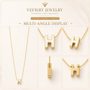 Collier tendance pour femme, bijoux en acier inoxydable - Product Image 4