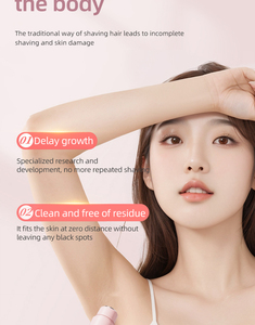 Appareil d'<span class=keywords><strong>épilation</strong></span> électrique à double tête Rasoir de rasage pour femmes et hommes pour les zones intimes Tondeuse pour poils pubiens Anglais Ménage - Product Image 5