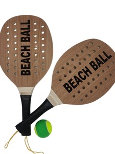 <span class=keywords><strong>Raquette</strong></span> de <span class=keywords><strong>padel</strong></span> en bois portable promotionnelle et pagaie de plage pour l'entraînement et les sports de plein air pour enfants - Product Image 1