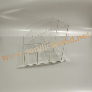 Soporte de escritorio para revistas A4 perspex transparente personalizado soporte de acrílico para folletos estante de exhibición de folletos - Product Image 3