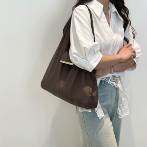 Nuevo Bolso de Mano Personalizado Enrollable, Plegable, de Nailon Reciclado, con Logotipo, Bolsos de Diseñador - Product Image 4