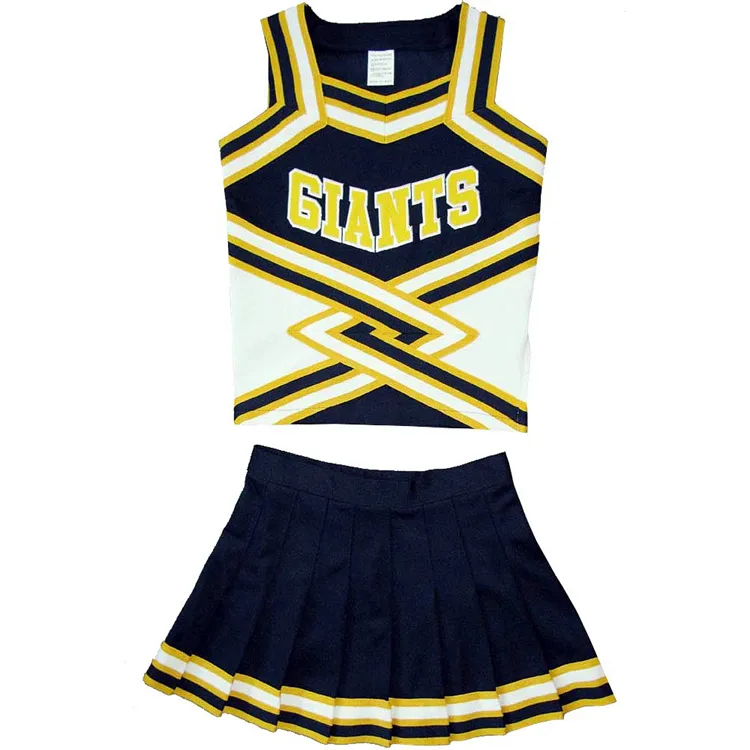 polyester/spandex children cheerleading uniforms, blue adult cheerleader costume