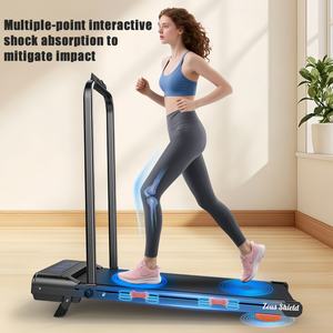 جهاز مشي كهربائي محمول 2 في 1 قابل للطي مع مساند للذراعين، للاستخدام المنزلي تحت المكتب، شاشة LED، محرك 0.75 حصان، سرعة 1-8 كم/ساعة - Product Image 3